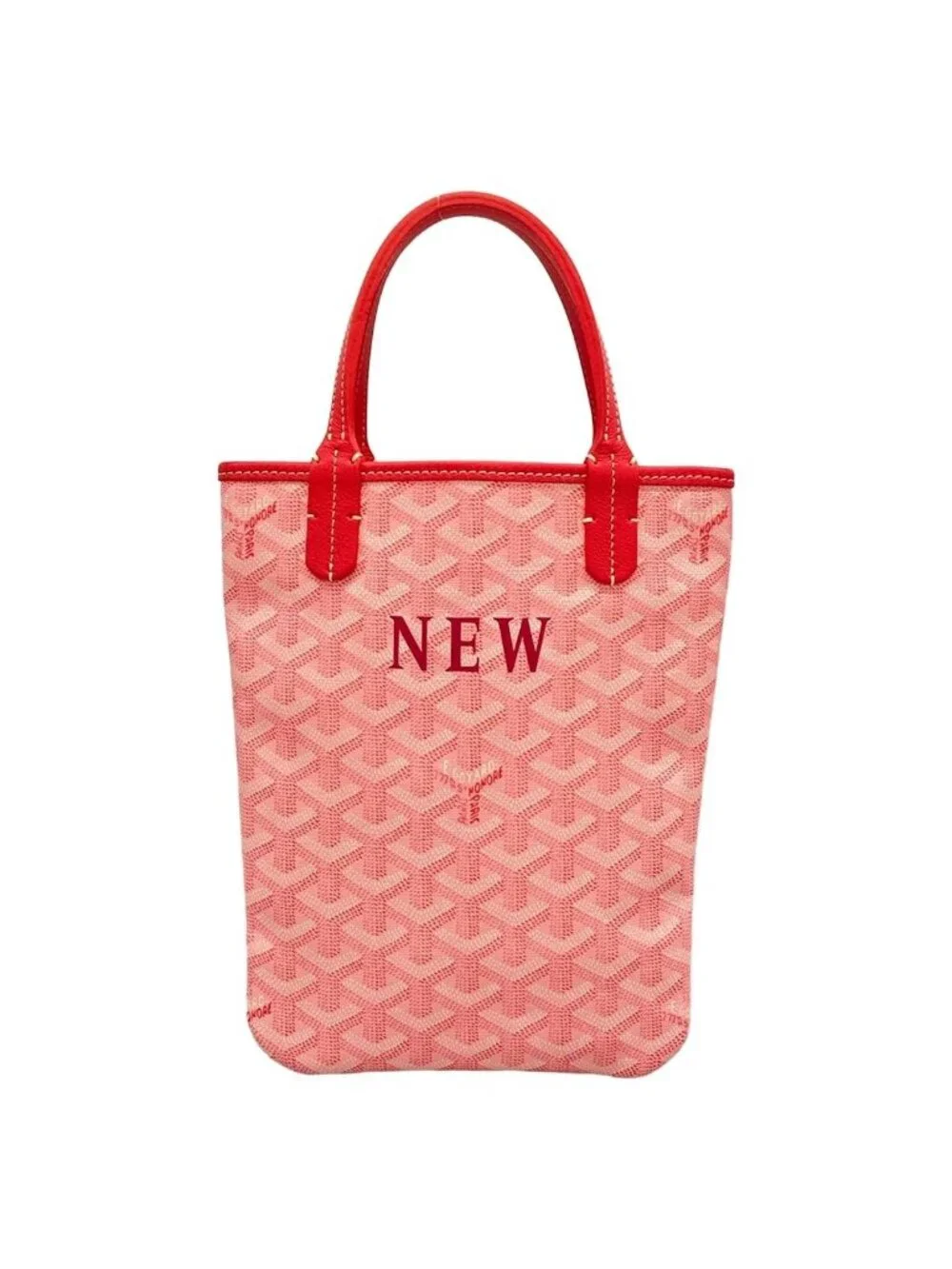 Goyard Tote Bag Poitiers Pink Markage Leather